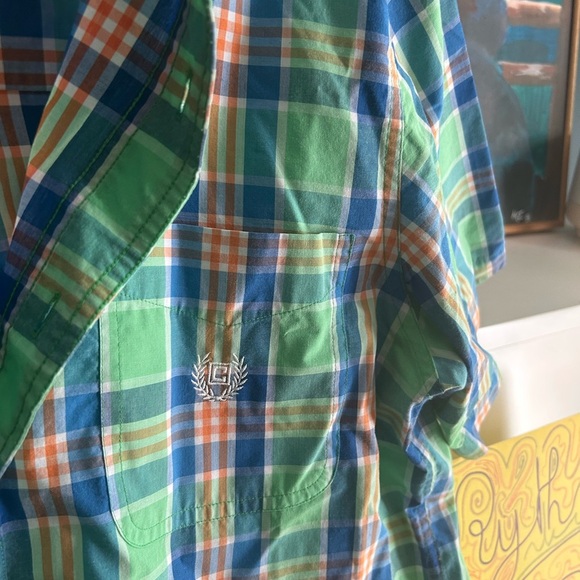 Chaps Multicolor Plaid Button-Down Shirt M - Picture 3 of 16